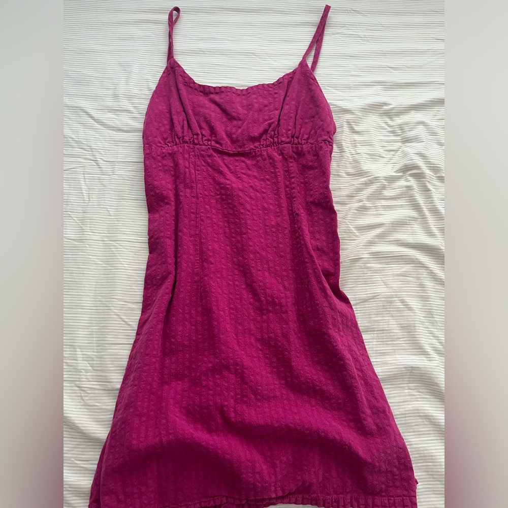 Magenta mini dress